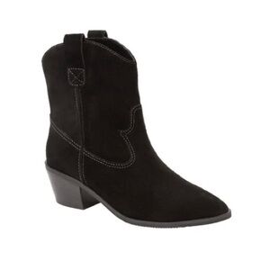 Lisa*Vicky Women's Black Suede Ankle Western Boots